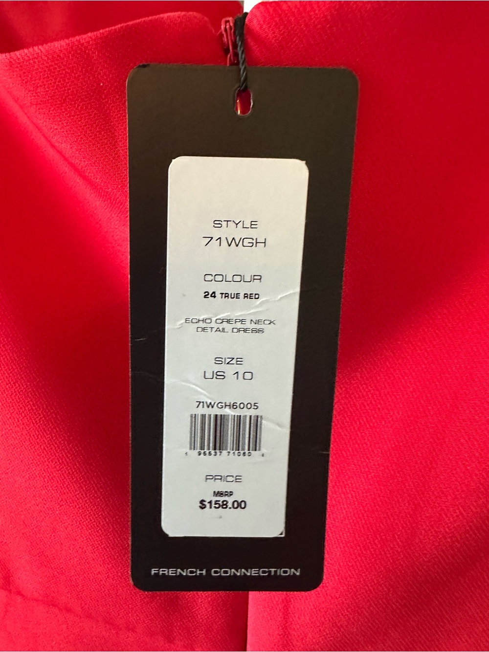 French Connection - Echo Crepe Neck Detail Dress - Picture 5 of 7
